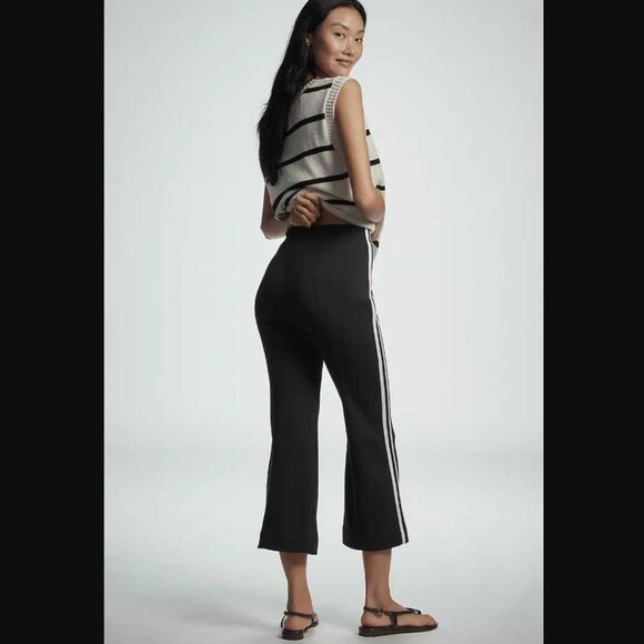 New M Maeve x Anthropologie Fitted side stripe black track pants - Picture 3 of 10